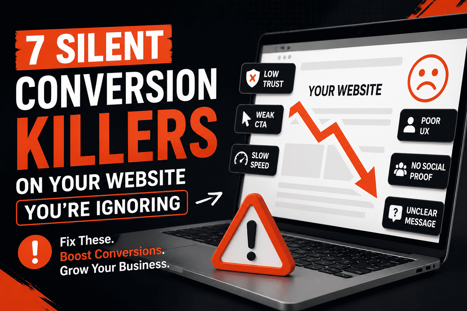 Read more about the article 7 Conversion Killers on Website You’re Ignoring (And How to Fix Them)
