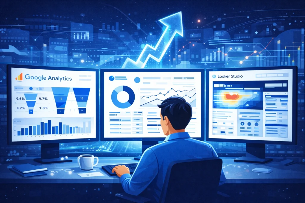 Digital marketing analyst career in 2026 — analyzing Google Analytics dashboards and campaign data reports