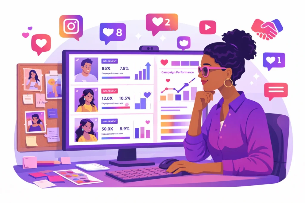 Influencer marketing manager career in digital marketing 2026 — managing brand collaborations and tracking influencer campaign performance