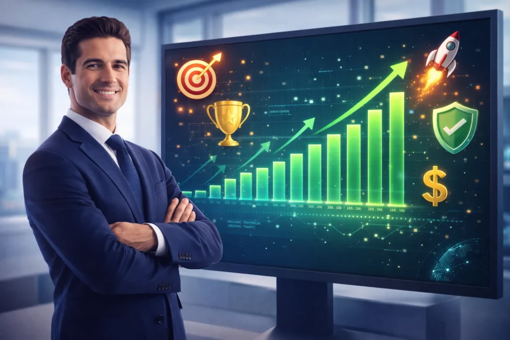 Top 10 benefits of SEO for business growth — organic traffic and rankings rising
