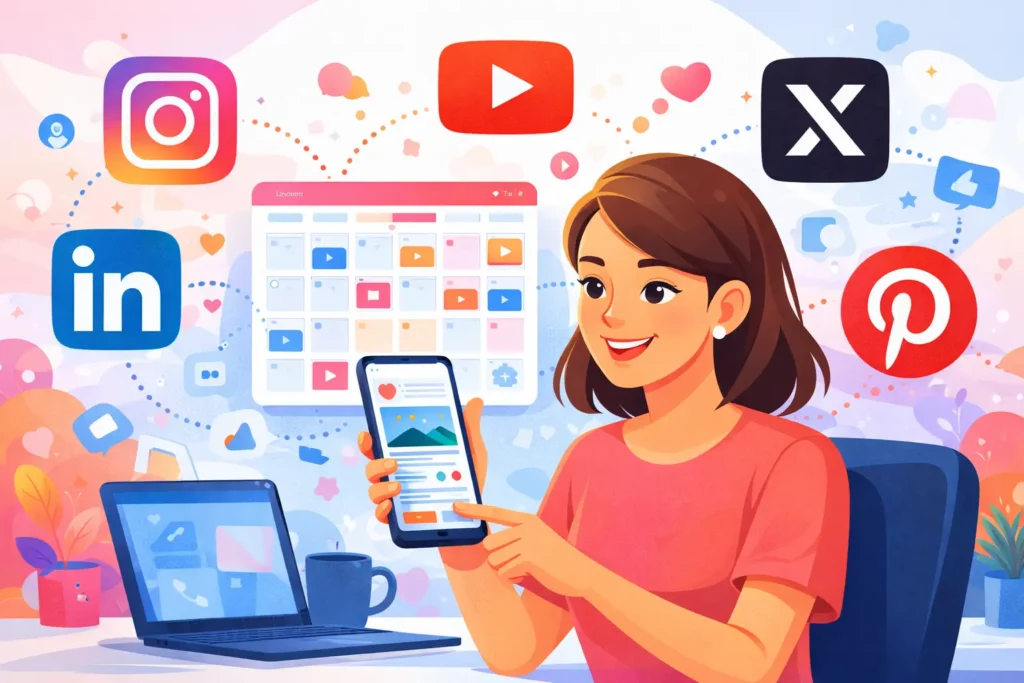 Social media marketing manager career in digital marketing 2026 — managing content across Instagram, LinkedIn, and YouTube
