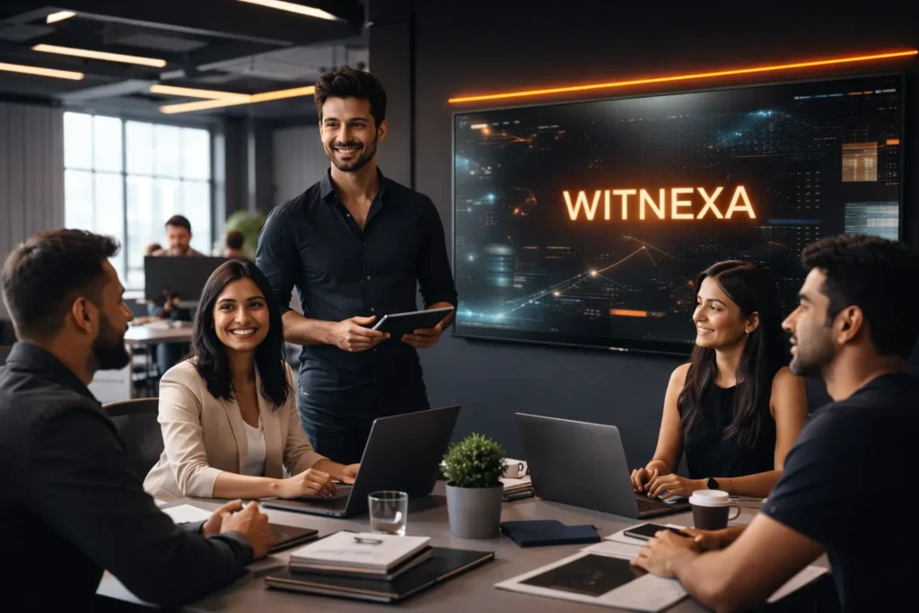 Witnexa digital marketing team working on business growth strategy and analytics