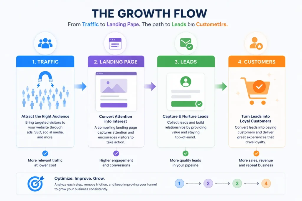 Website conversion optimization process for turning traffic into customers