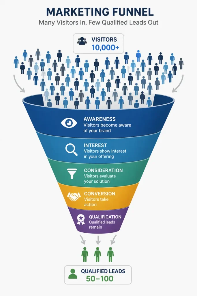 Website traffic but no conversions caused by attracting the wrong audience